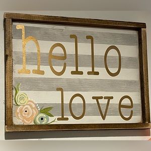 Olivewood  Designs Helloove Wooden Sign - perfect in any room.